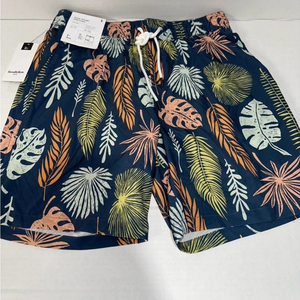 Goodfellow & Co Men's Swim Trunks Swimwear 7" Shorts Boxer Brief